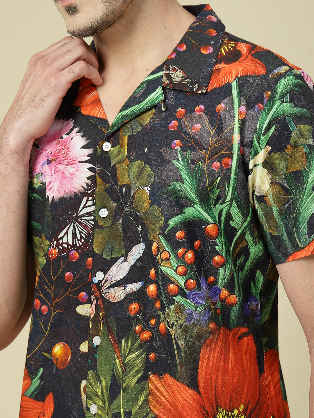 Tropical Bloom Premium Printed Shirt