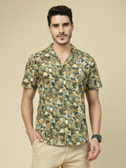 Stylish Abstract Pattern Cotton Shirt for Men