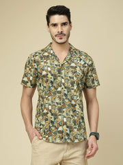 Stylish Abstract Pattern Cotton Shirt for Men