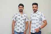 White Fish Printed Half Sleeve Shirt (Pack of 2)