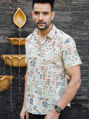 Multicolor Artistic Pattern Printed Shirt