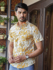 Mustard Floral Printed Shirt
